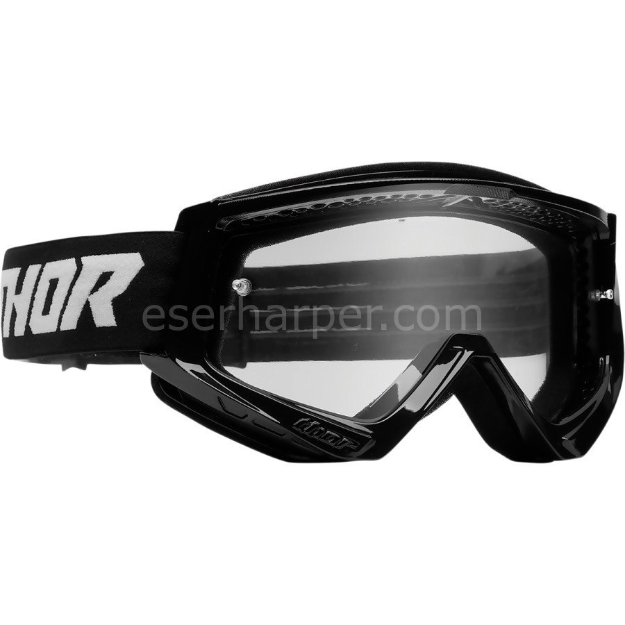 YOUTH COMBAT RACER BLACK WHITE GOGGLE