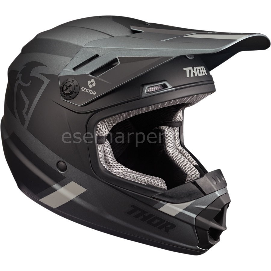 YOUTH SECTOR SPLIT CHARCOAL BLACK MIPS HELMET