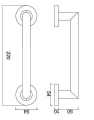 Çekme Kapı Kolu 101İS Siyah 20 cm