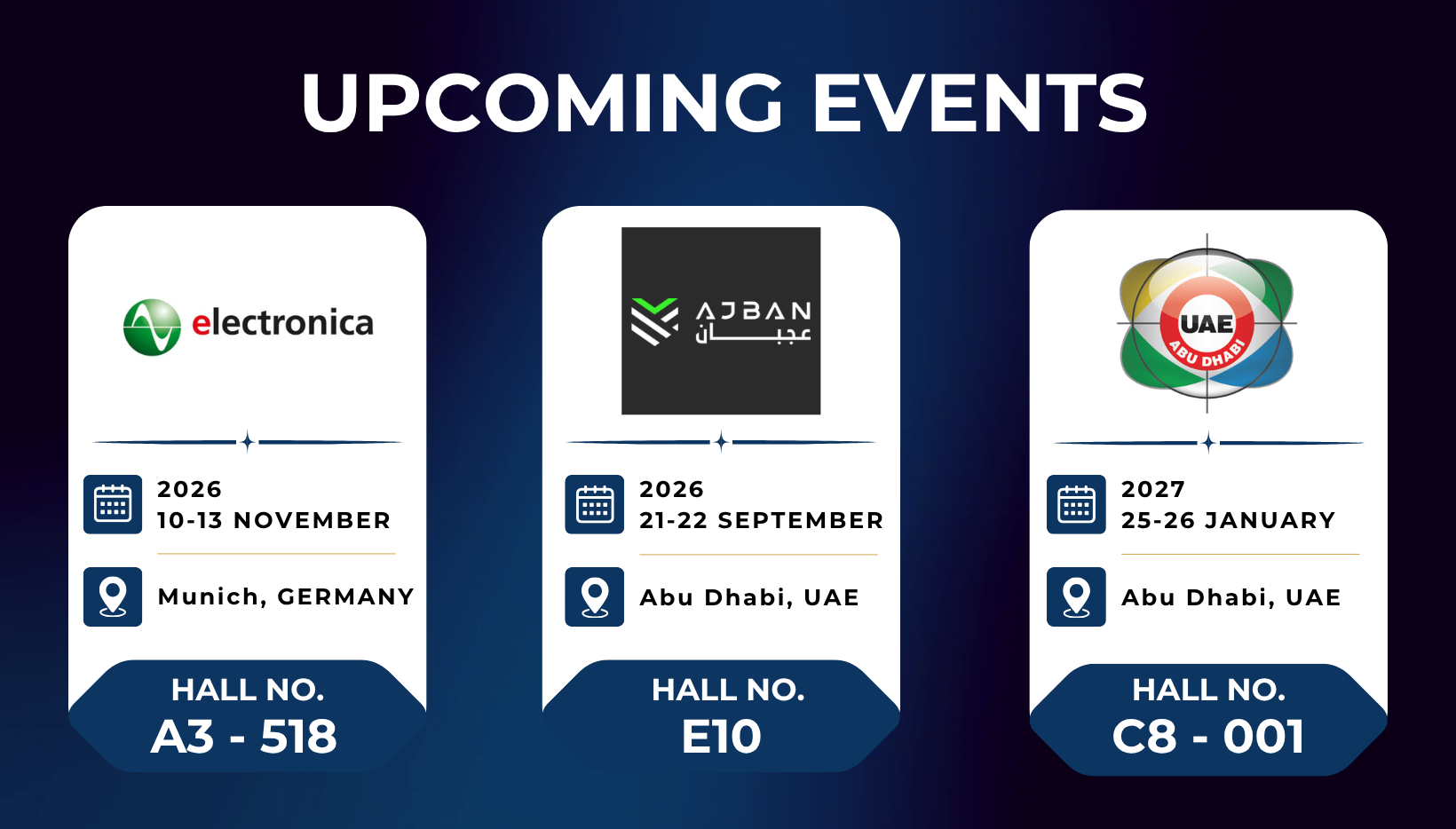 UPCOMING EVENTS