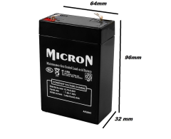 6V 2.8 AH MICRON KURU AKÜ