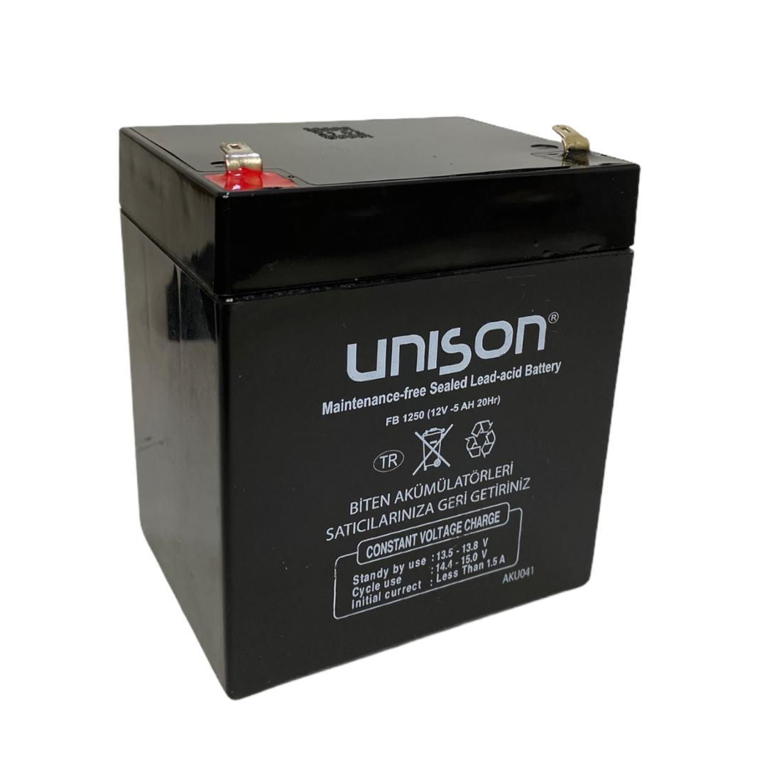 12V 5 AH  UNISON KURU BAKIMSIZ AKÜ