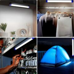 USB Şarjlı 3 Modlu Mıknatıslı Balıkçı - Kamp Feneri LED Şarjlı Işıldak 60 W 52 Cm