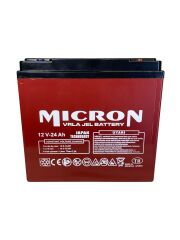 Micron  12V 24 Ah Japon Teknoloji VRLA Jel Akü Akü (Batarya, pil) E bike Motor Aküsü