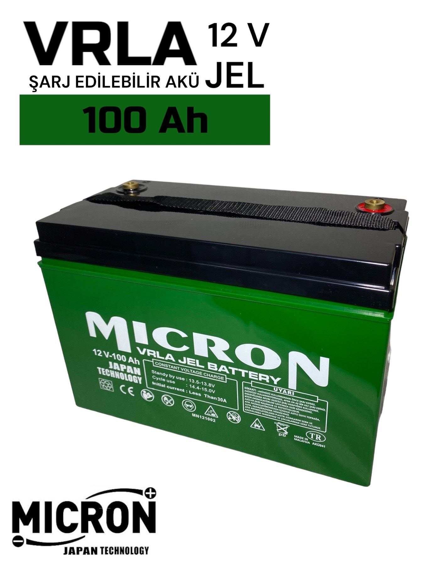 Micron  12V 100 Ah Japon Teknoloji VRLA Jel Akü Akü (Batarya, pil)