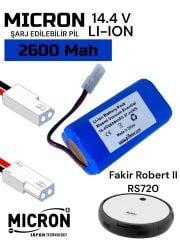 Fakir Robert RS  720 2600mAh 14.4V Uyumlu Robot Süpürge Pili Lityum İyon Batarya