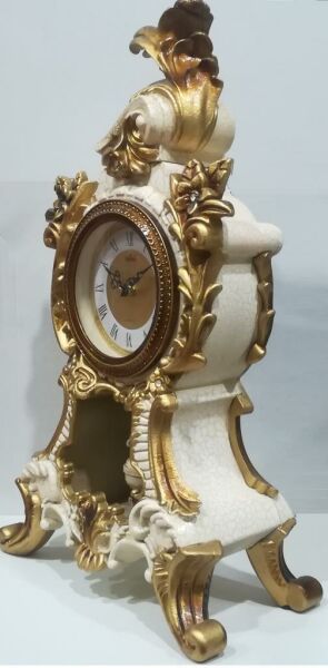 Regal Lısheng 1707WP İşlemeli Şamdan Dekoratif Masa Saati