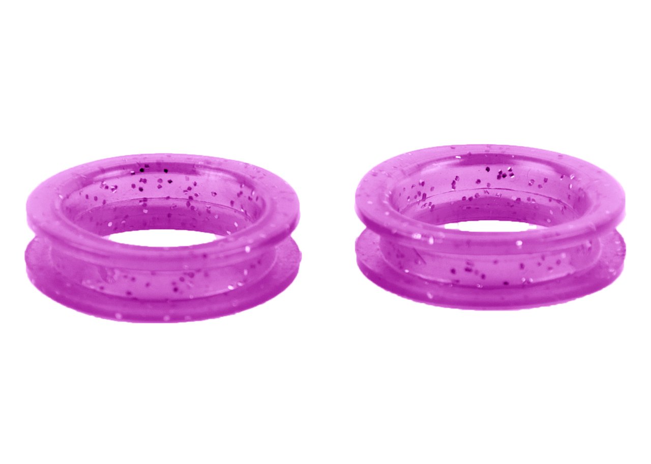 Finger Ring 21 mm Purple Glitter Scissor rings 2 Pcs