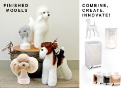 Magnetic Model Dog Poodle (hair is sold separately)