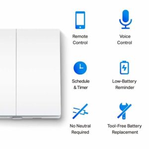 TAPO-S220 Smart Light Switch 2 Gang 1 Way