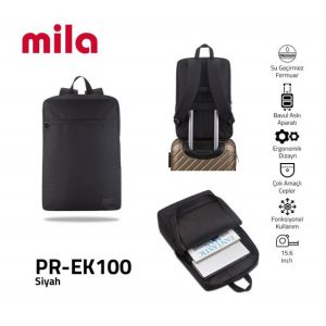 PR-EK100 Mila PR-EK100 15.6 inch Uyumlu Mila serisi Macbook Laptop Sırt Çanta.