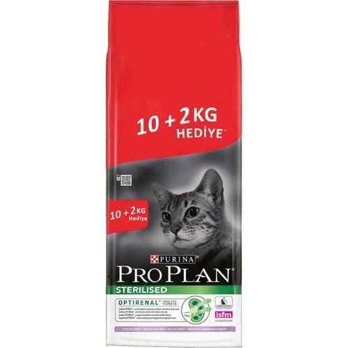Pro Plan Sterilised Hindili ve Tavuklu Kısırlaştırılmış 10 kg + 2 kg Yetişkin Kedi Maması