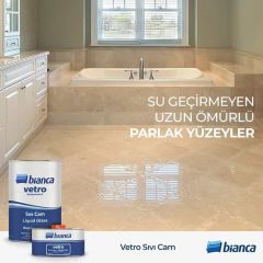 Bianca Vetro Sıvı Cam Liquid Glass Şeffaf Parlak Su İzolasyonu 1 Kg