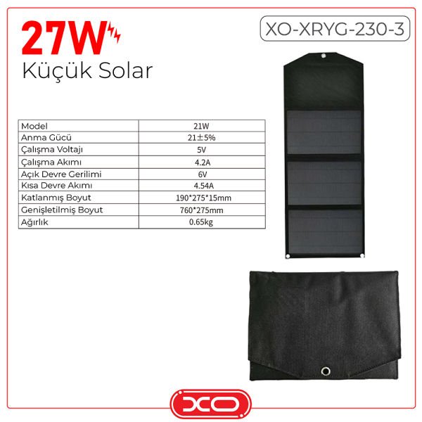 XO 27W Küçük Solar XO-XRYG-230-3