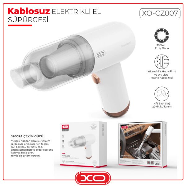XO Kablosuz Elektrikli El Süpürgesi CZ007