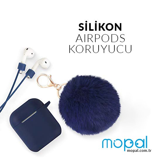 Silikon Airpods Kılıfı - Lacivert Lacivert