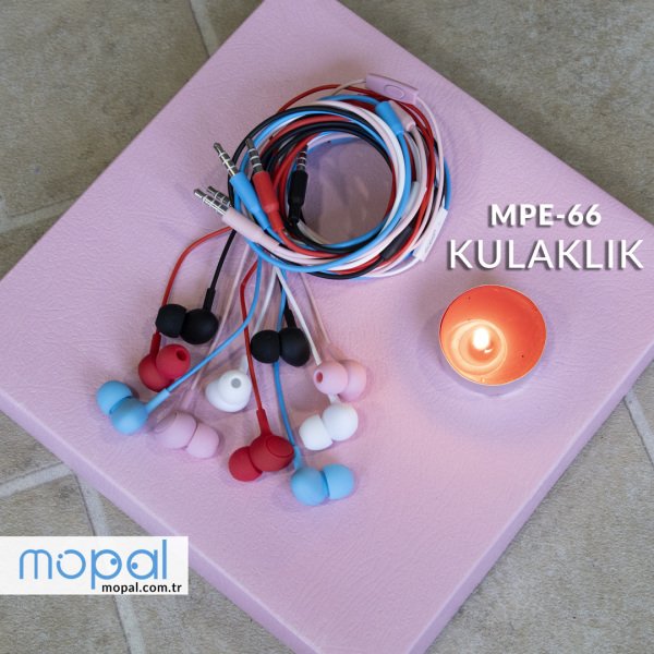 MPE-66 Kablolu Kulaklık - Kırmızı Kırmızı