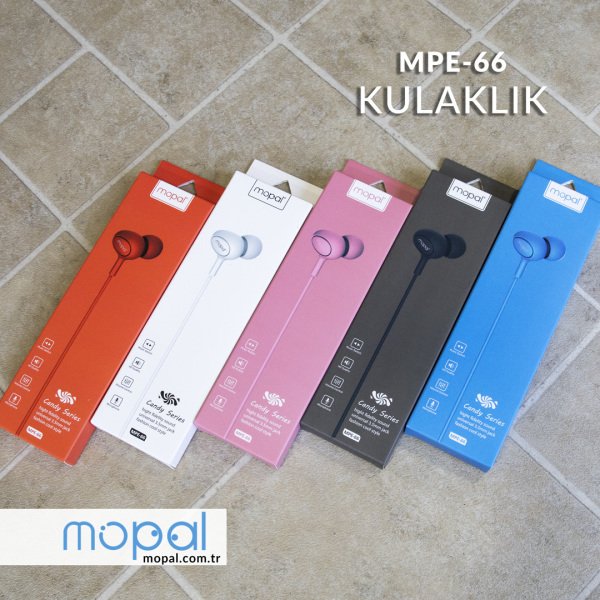 MPE-66 Kablolu Kulaklık - Kırmızı Kırmızı