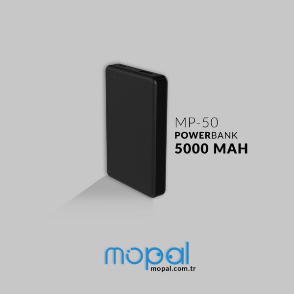 MP-50 Powerbank 5000 mAh Siyah - 5.000 mAh