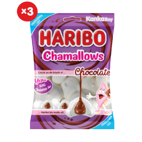 Haribo Chamallows Chocolate 62 G 3'lü Paket
