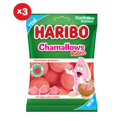 Haribo Chamallows Rubino 70 G 3'lü Paket
