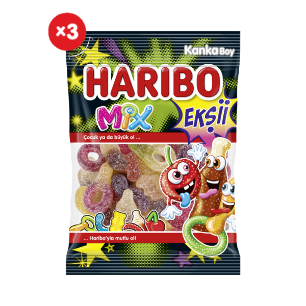 Haribo Ekşii Mix 70 G 3'lü Paket