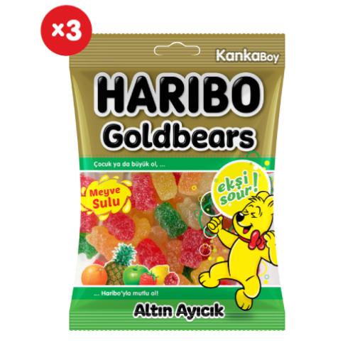 Haribo Ekşi Altın Ayıcık 70 G 3'lü Paket