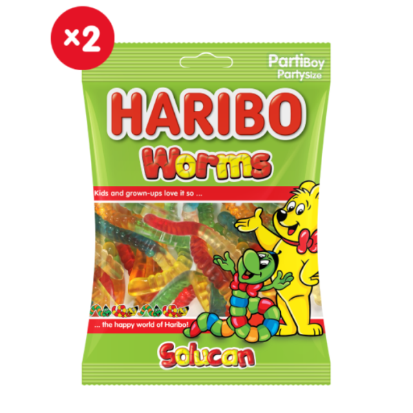 Haribo Worms 160 G 2'li Paket