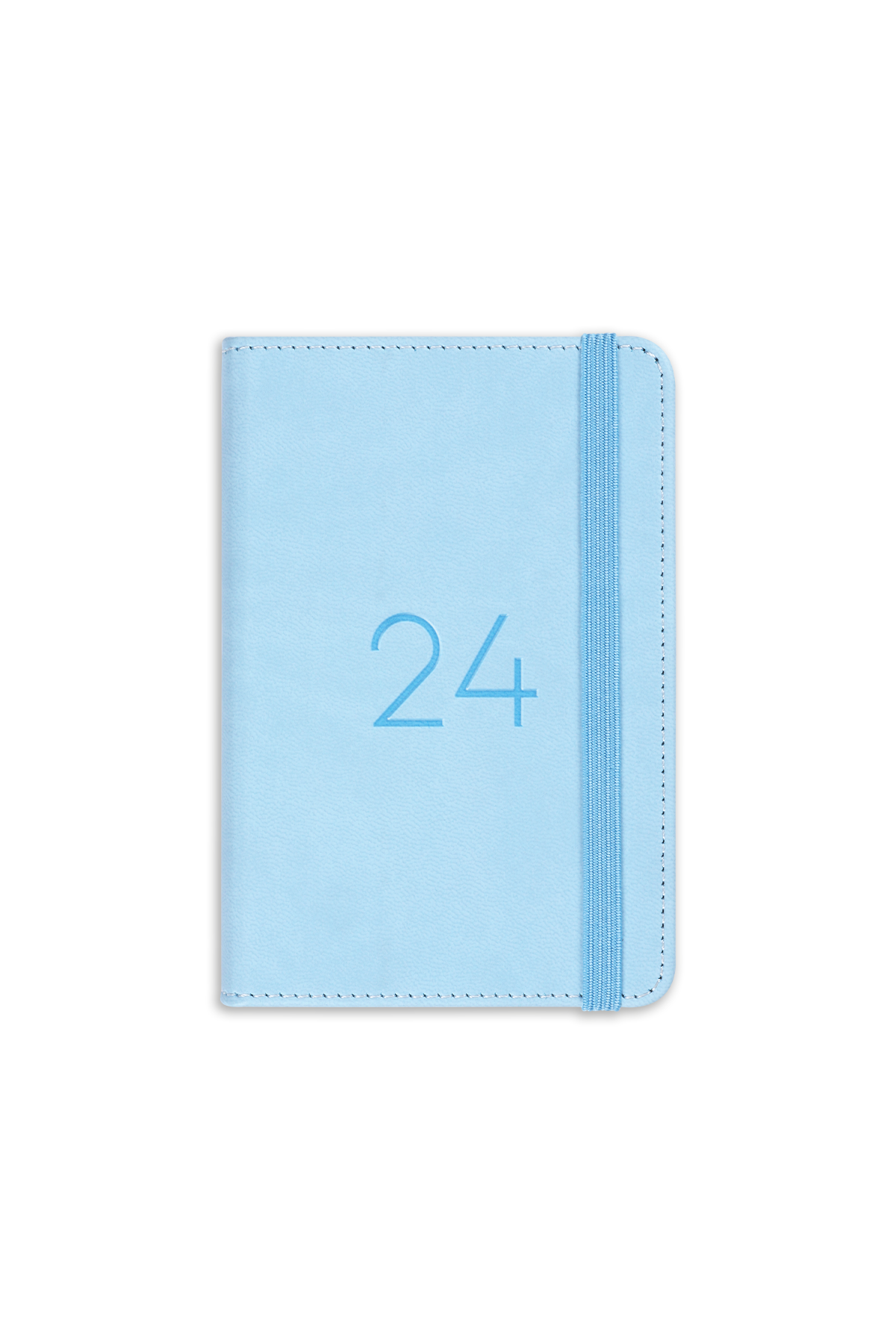 Matt Notebook 2024 Yılı Lastikli Günlük Cep Ajandası 12 Aylık Mavi