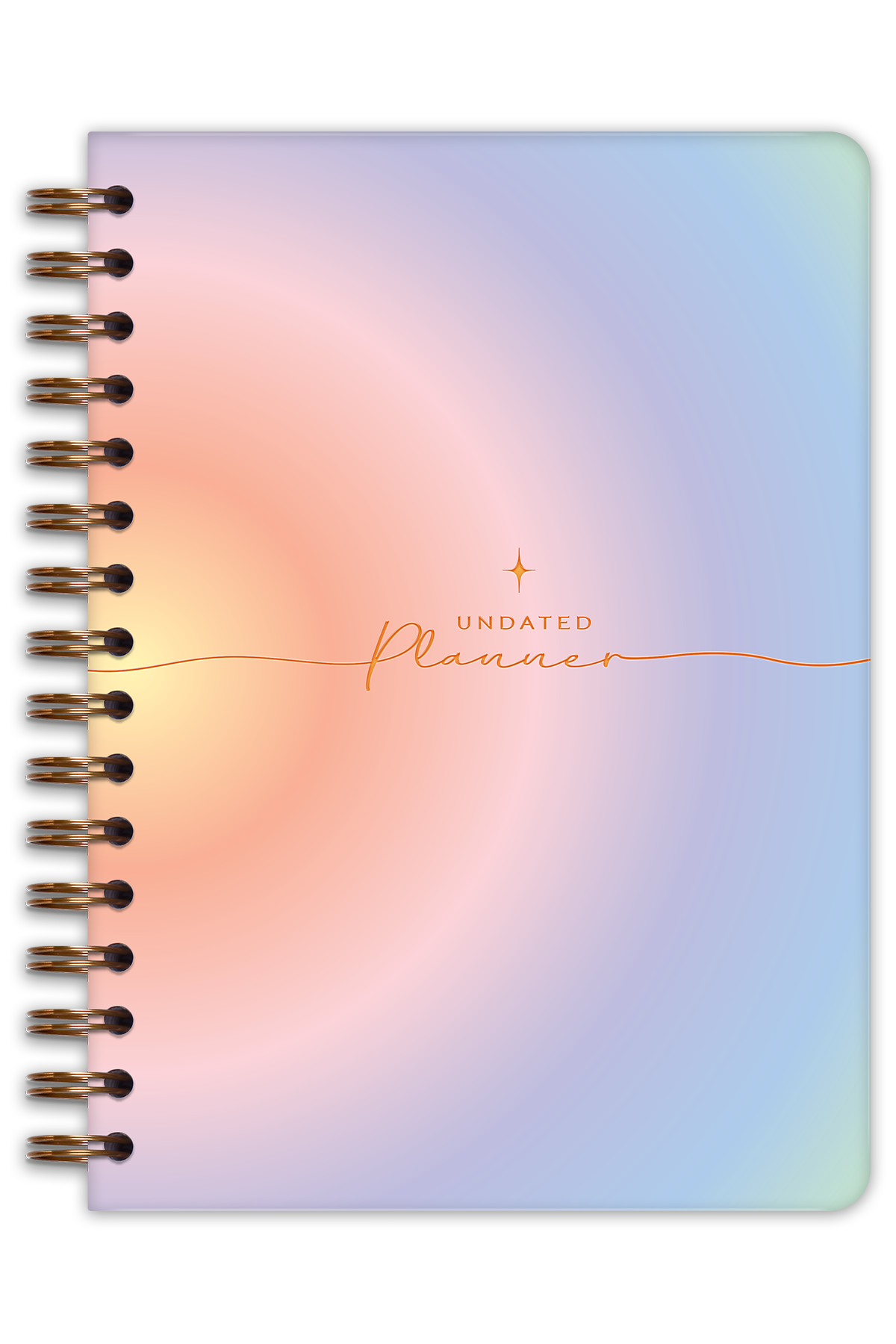 Matt Notebook A5 Spiralli Süresiz Planlayıcı Ajanda Motivasyon Sayfalı Gökkuşağı