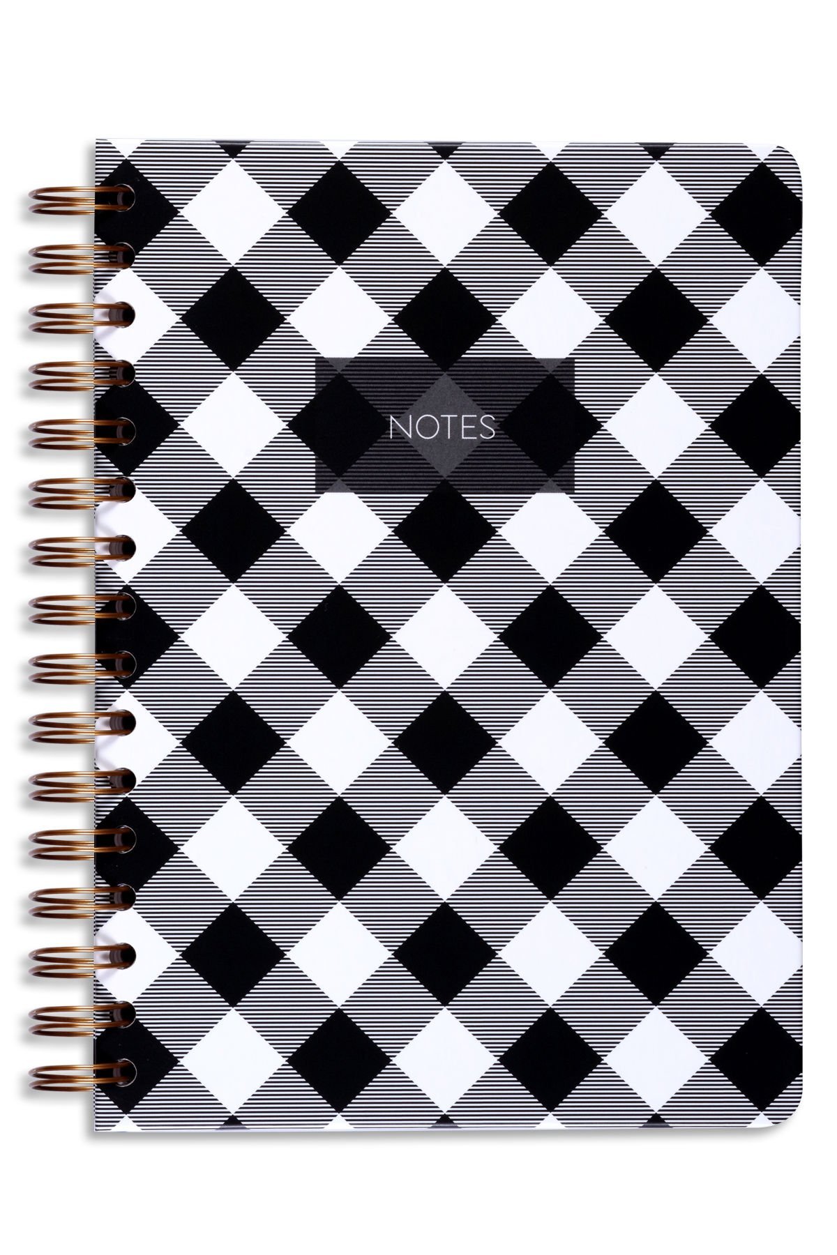 Matt Notebook A5 15x21 cm Spiralli Çizgili Tarihsiz Not Defteri Ekose