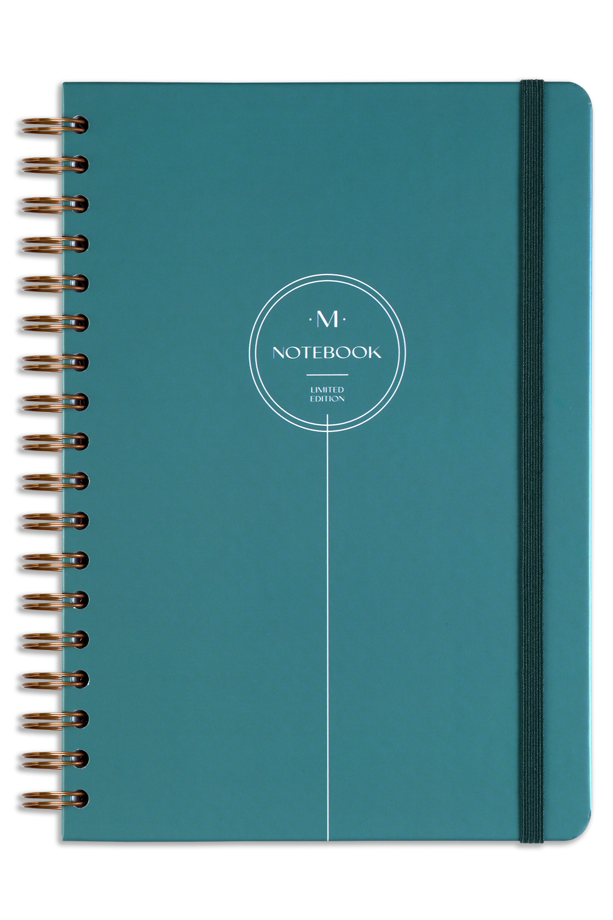 Matt Notebook 17x24 cm Lastikli Spiralli Sert Kapak Not Defteri Çizgili Yeşil