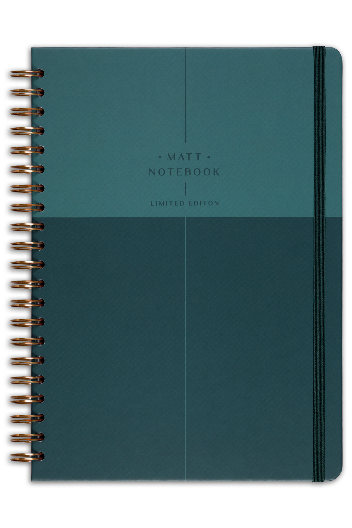 Matt Notebook 20x28 cm A4 Lastikli Spiralli Sert Kapak Not Defteri Çizgili