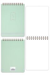 Matt Notebook A5-A6 Bloknot 2'li Set Lastikli Spiralli Çizgisiz-Çizgili Not Defteri Notepad Yeşil