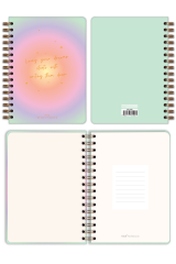 Matt Notebook A5 2024 Yılı Haftalık Ajanda 12 Aylık Motivasyon Sayfalı Gökkuşağı