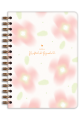 Matt Notebook 2024 Yılı A5 Ajanda 12 Aylık Çiçek