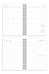 Matt Notebook 2024 Yılı Günlük Spiralli Ajanda - 12 Aylık Soyut