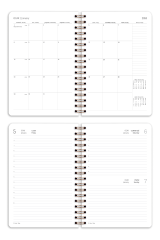 Matt Notebook 2024 Yılı Günlük Spiralli Ajanda - 12 Aylık Papatya