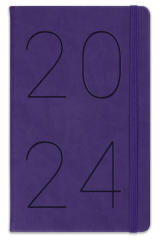 Matt Notebook 2024 Yılı 13x21 cm Günlük Ajanda Mor