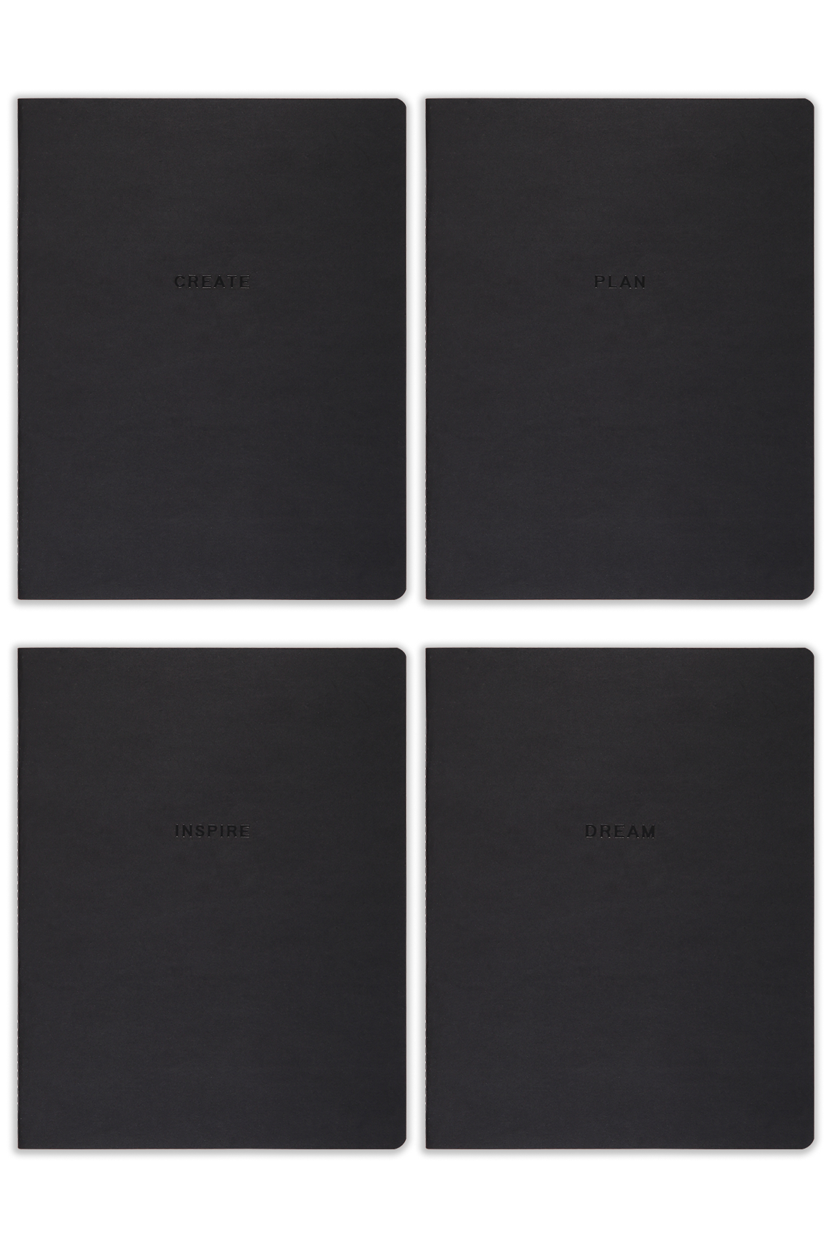 Matt Notebook 18x24'cm 4'lü Defter Set Çizgili Terzi Dikiş Siyah
