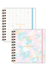 Matt Notebook 15x15 cm Kare 2'li Set Spiralli 2024 Yılı Haftalık Ajanda ve Defter