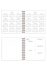 Matt Notebook 15x15 cm Kare 2'li Set Spiralli 2024 Yılı Haftalık Ajanda ve Defter