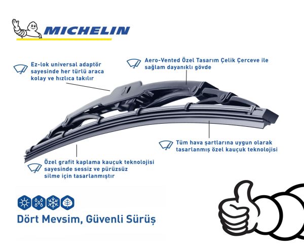 Michelin Rainforce™ MC13928 Universal Telli Silecek 70 cm 1 Adet