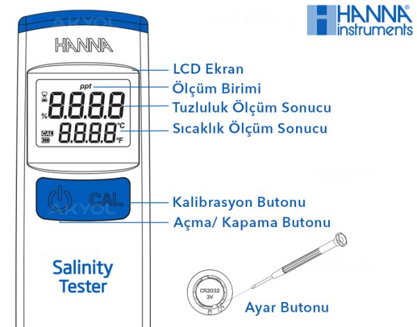 Hanna HI 98319 Marine Tuzluluk Ölçer