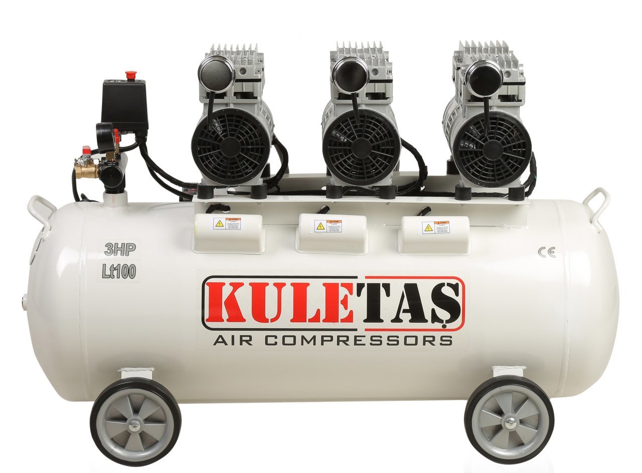 Kuletaş Sessiz Yağsız Hava Kompresörü 3 Hp 100 Litre