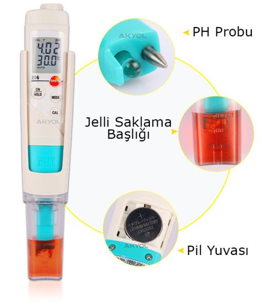 Testo 206 pH1 PH ve Sıcaklık Ölçüm Cihazı