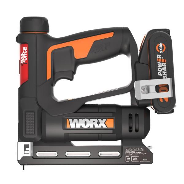 WORX WX843 Li-ion Şarjlı 6-14mm Zımba ve 15mm Çivi Çakma + 3500 adet Yedek Zımba ve Çivi