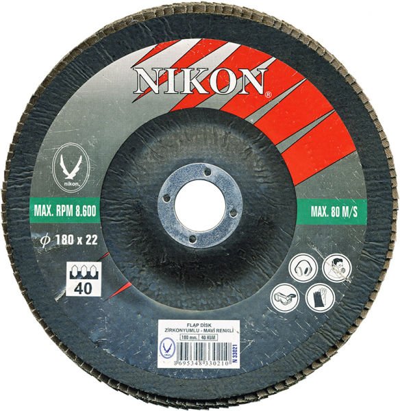 Nikon Zirkonyum Flap Disk 115mm 60 Kum 20 Adet