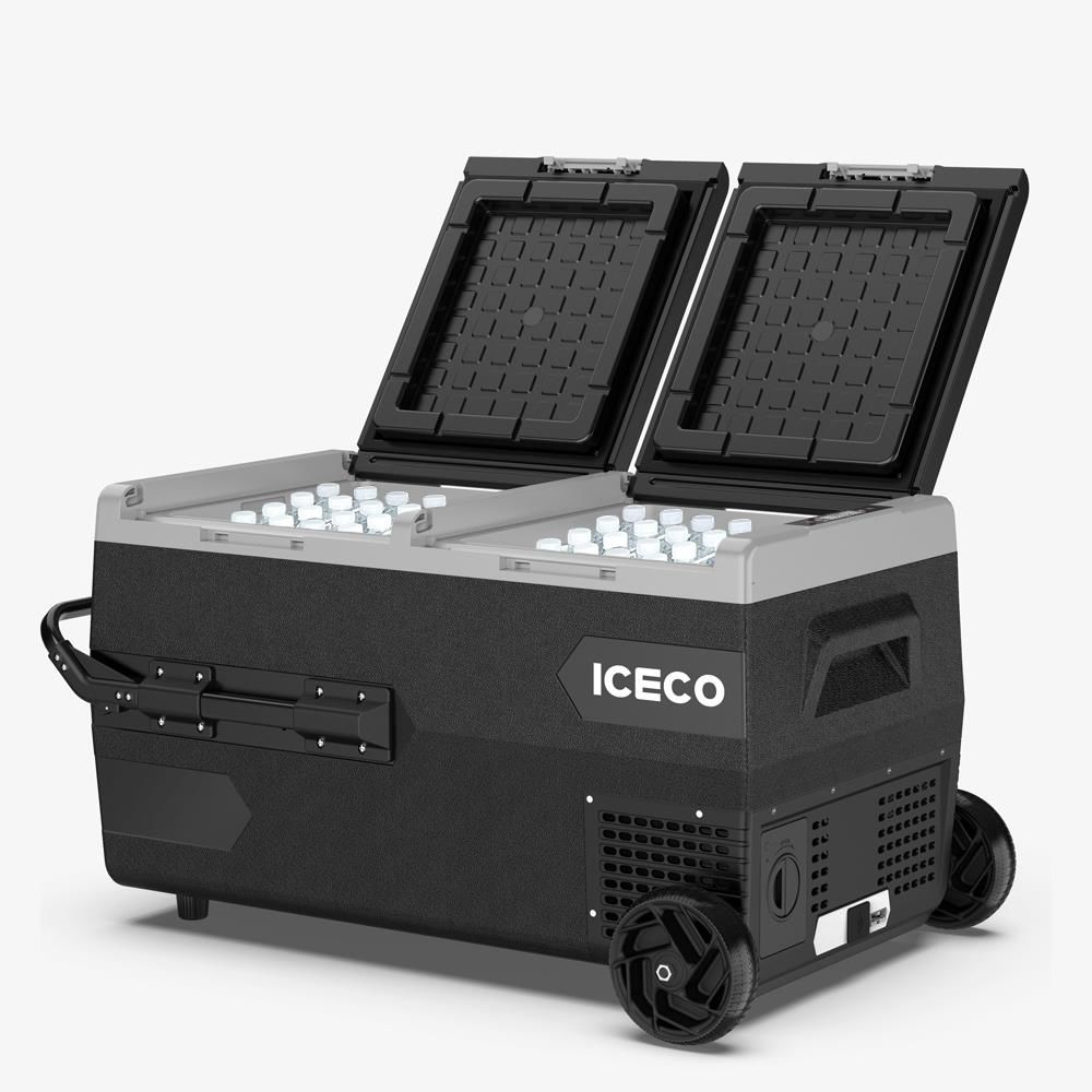 ICECO 95 Litre Akülü Kablolu ve Çift Bölmeli Kompresörlü Oto Buzdolabı Dondurucu K95D (Akü Dahil Değildir)