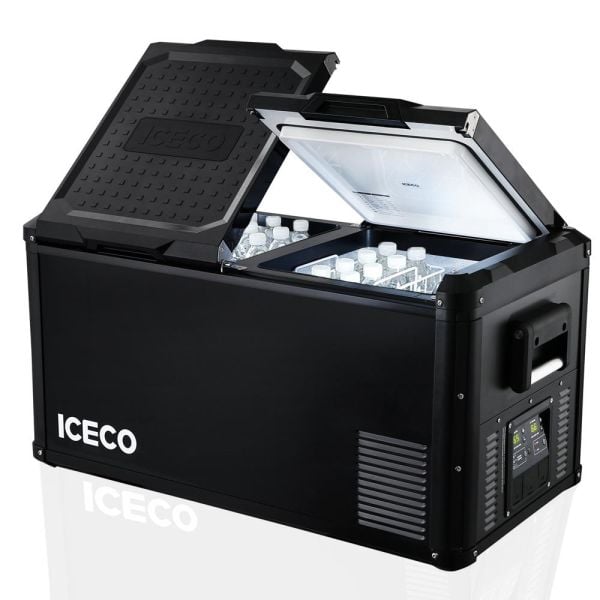 ICECO 75 Litre Çift Bölmeli Kompresörlü Oto Buzdolabı/Dondurucu 12/24Volt 220Volt